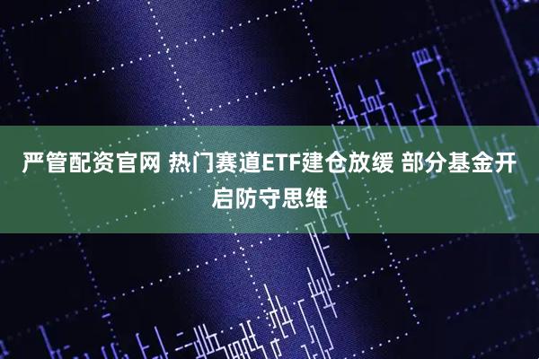 严管配资官网 热门赛道ETF建仓放缓 部分基金开启防守思维